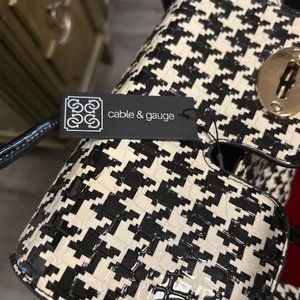 Black and White Houndstooth  Bag